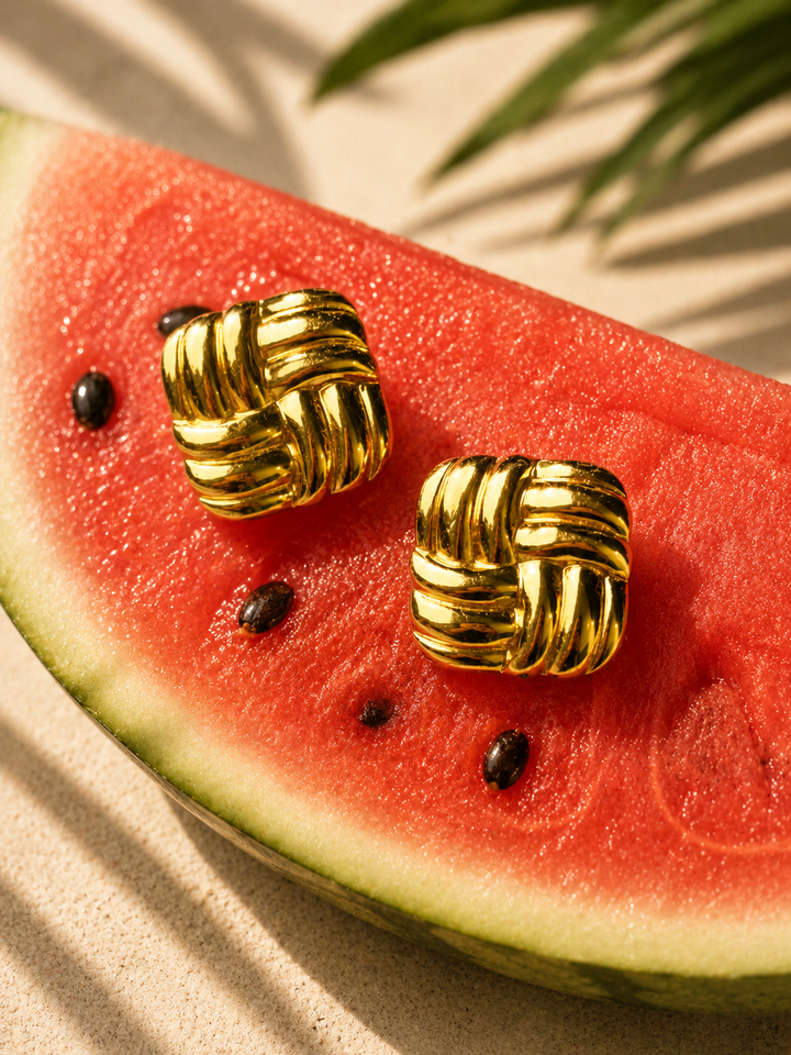 Golden Weave Earrings