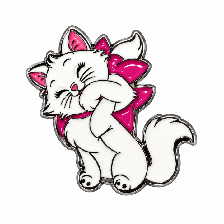 Marie Cat Metal Charm Sticker