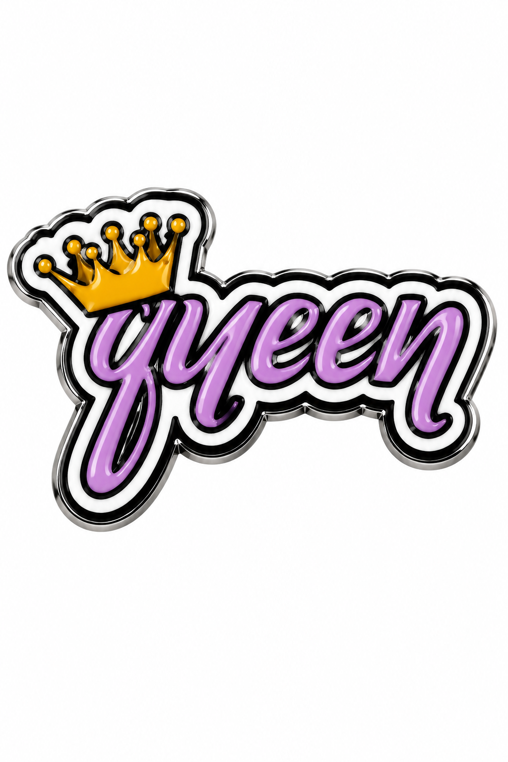 Queen Crown Metal Charm sticker