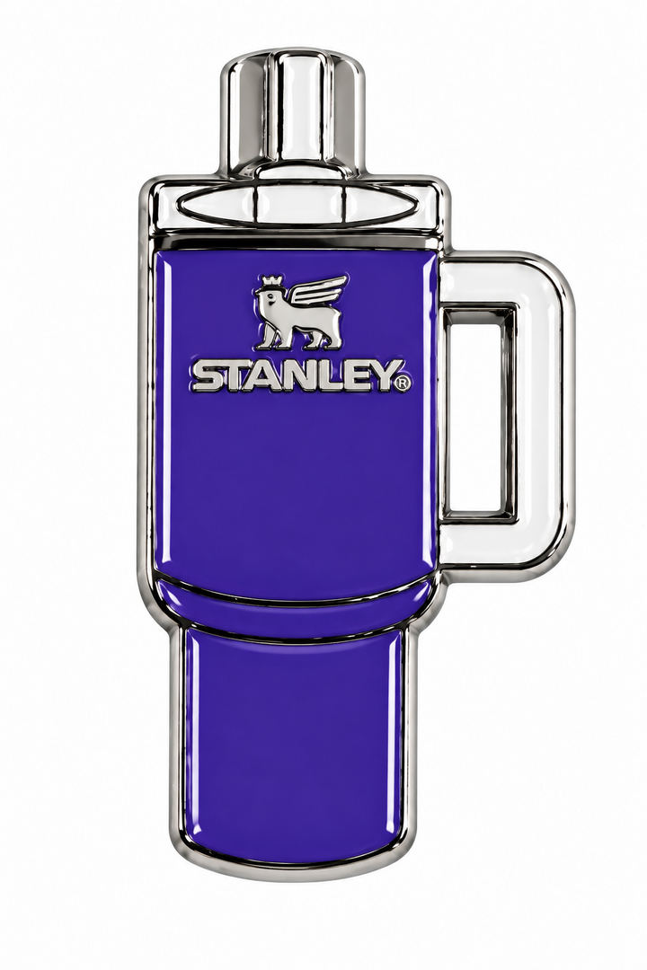 Stanley tumbler metal charm sticker - Purple