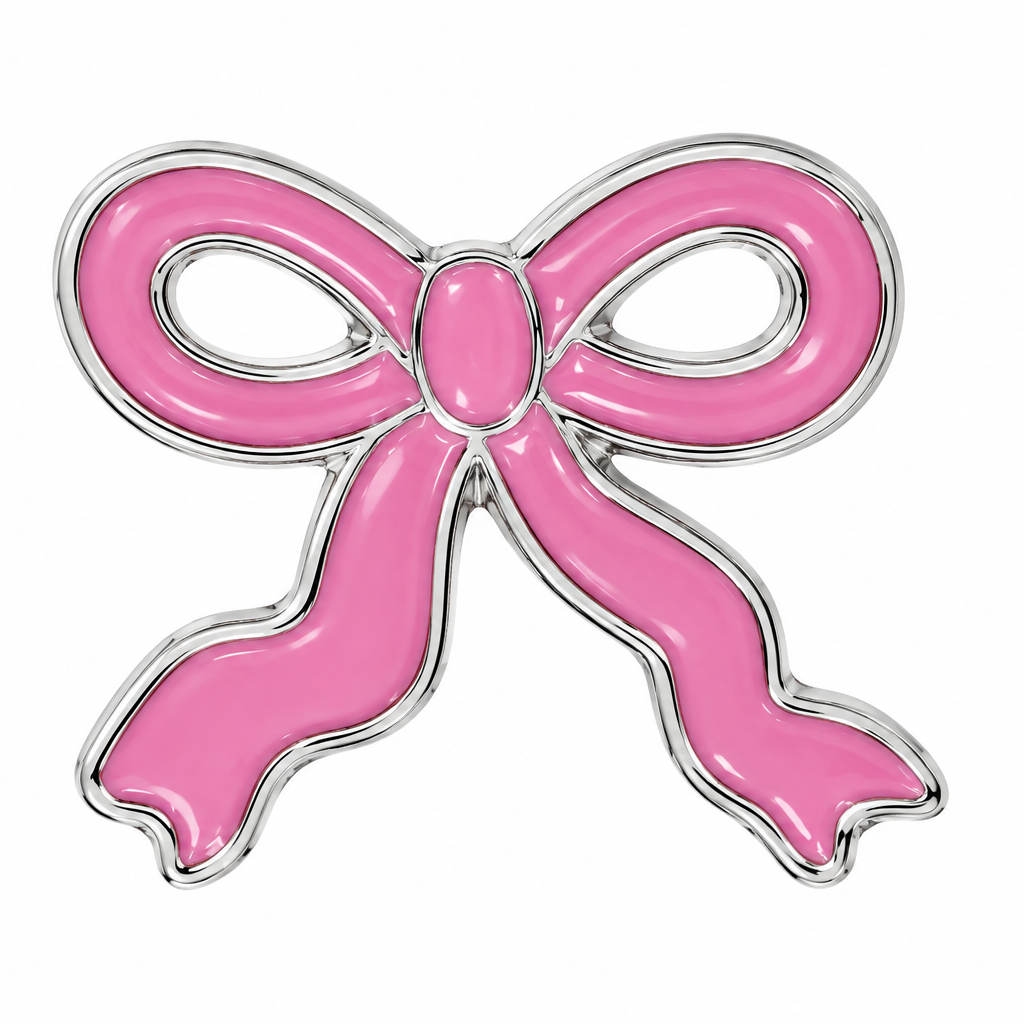 Pintresty bow metal charm sticker